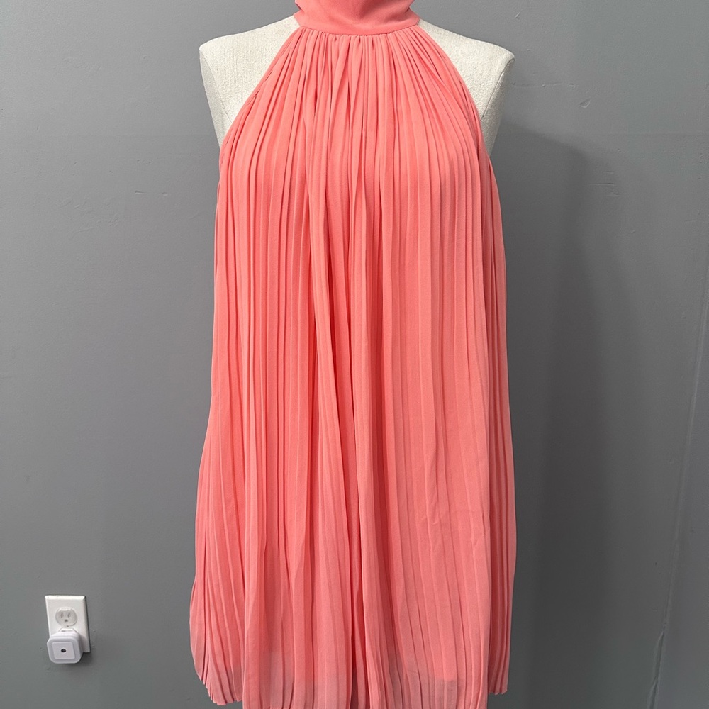 Coral Mock Neck Dress NWT